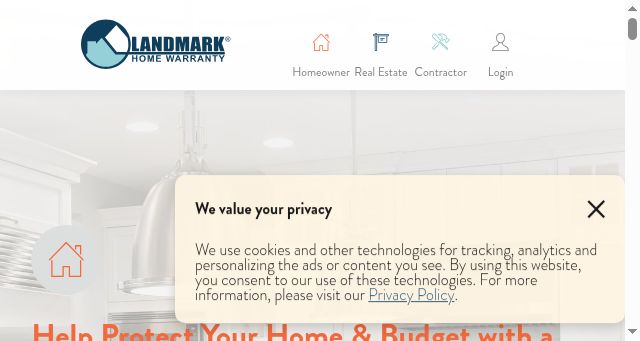 Screenshot of landmarkhw.com