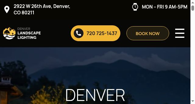 Screenshot of landscapelightingdenver.com
