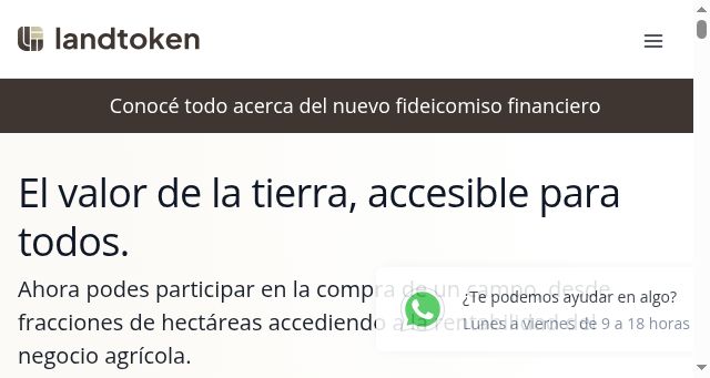 Screenshot of landtoken.io
