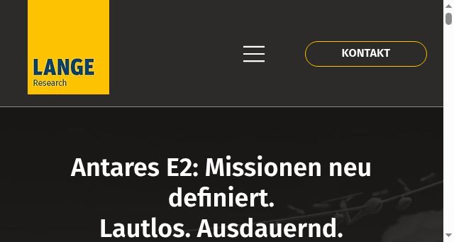 Screenshot of lange-research.com
