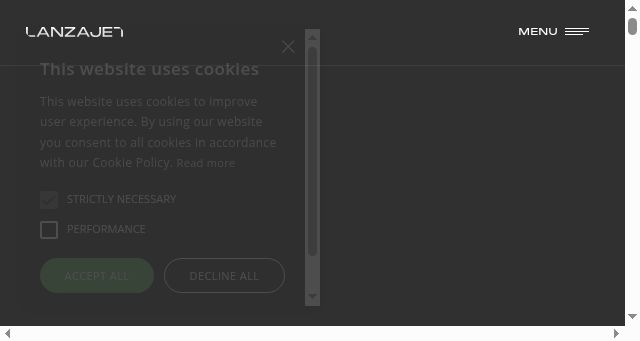 Screenshot of lanzajet.com