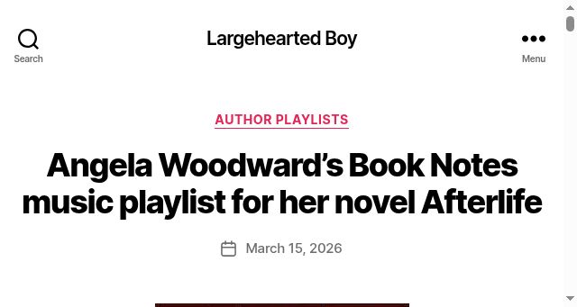 Screenshot of largeheartedboy.com