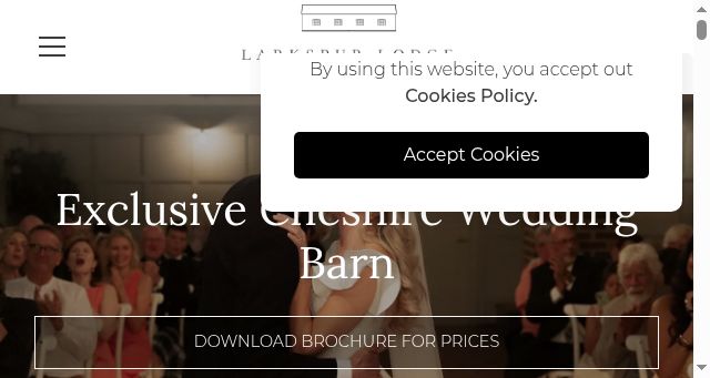 Screenshot of larkspurlodge.co.uk