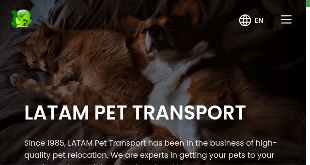 Screenshot of latampettransport.com