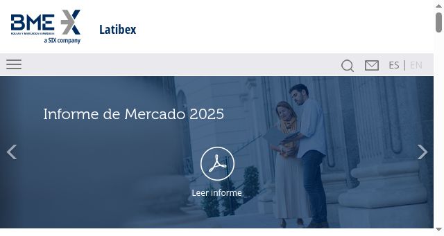 Screenshot of latibex.com