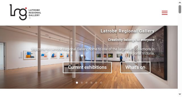 Screenshot of latroberegionalgallery.com