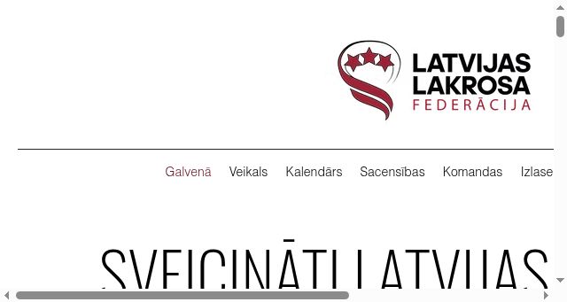 Screenshot of latvialacrosse.lv