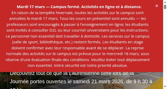 Screenshot of laurentienne.ca