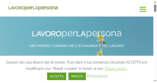 Screenshot of lavoroperlapersona.it