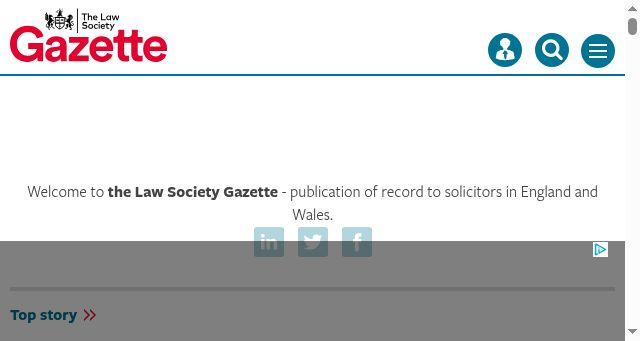 Screenshot of lawgazette.co.uk