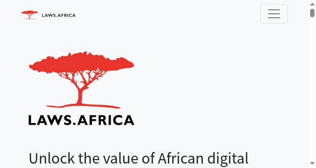 Screenshot of laws.africa