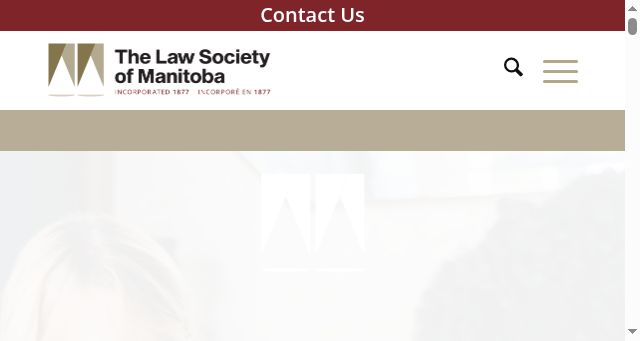 Screenshot of lawsociety.mb.ca