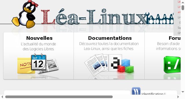 Screenshot of lea-linux.org