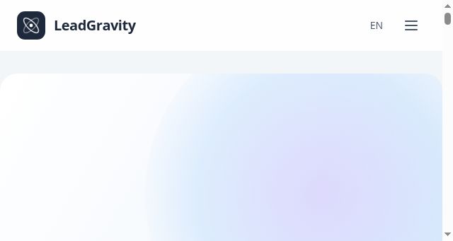 Screenshot of leadgravity.ai