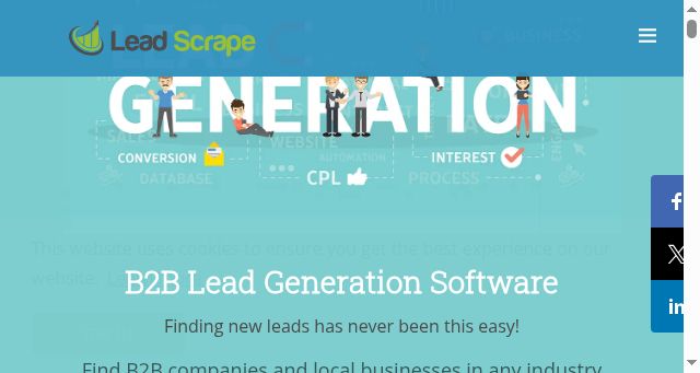 Screenshot of leadscrape.com