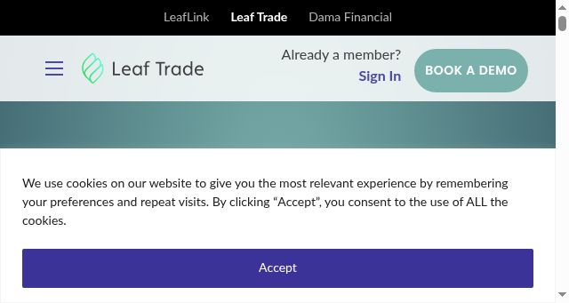 Screenshot of leaf.trade