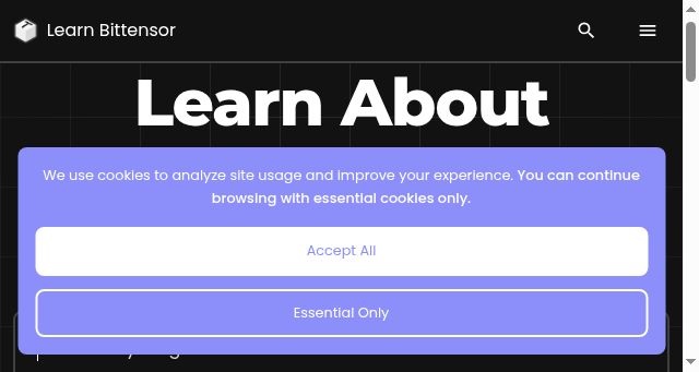 Screenshot of learnbittensor.org