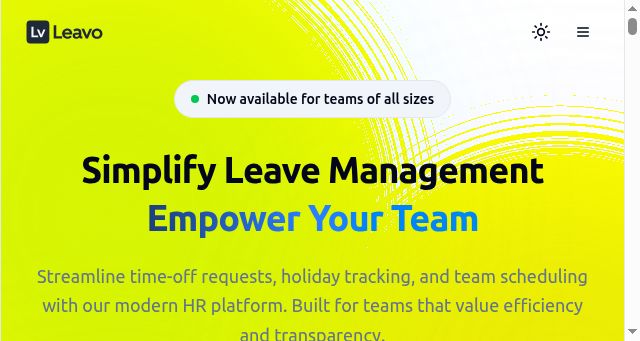 Screenshot of leavo.com