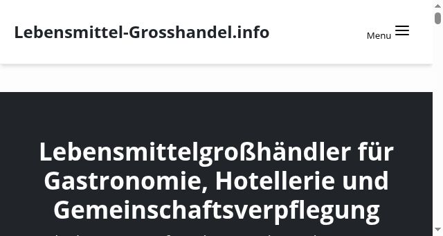 Screenshot of lebensmittel-grosshandel.info