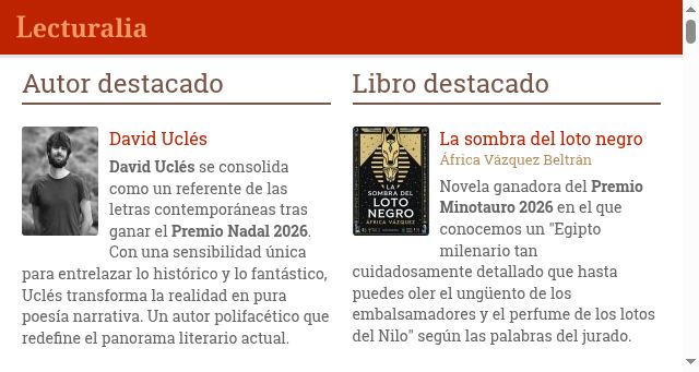 Screenshot of lecturalia.com