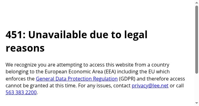 Screenshot of lee.net