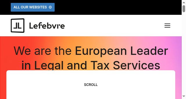 Screenshot of lefebvre-group.com