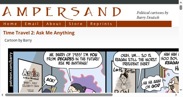 Screenshot of leftycartoons.com