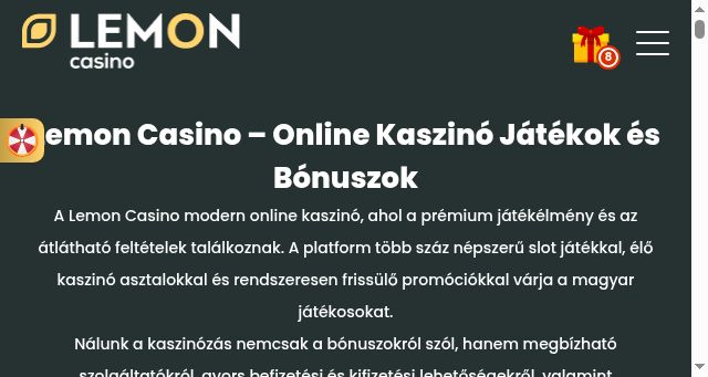 Screenshot of lemon-casinos.com