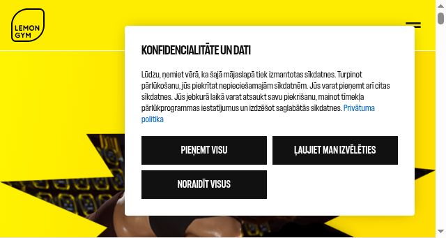 Screenshot of lemongym.lv