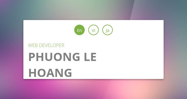 Screenshot of lephuong.me