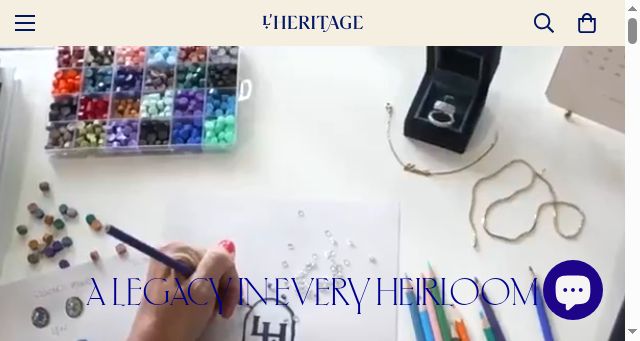 Screenshot of lheritagejewelry.com