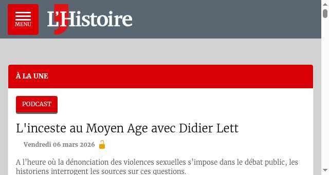 Screenshot of lhistoire.fr