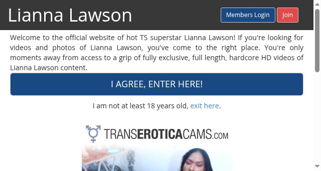 Screenshot of liannalawson.xxx