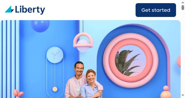 Screenshot of liberty.com.au