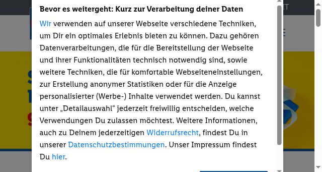 Screenshot of lidl-giftcards.ch
