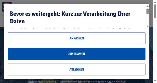 Screenshot of lidl-immobilien.de