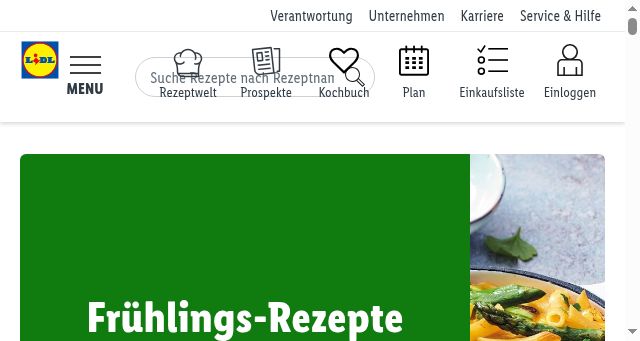 Screenshot of lidl-kochen.de