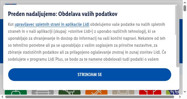 Screenshot of lidl.si