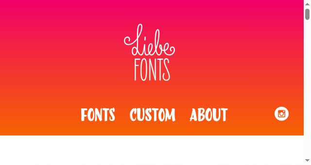 Screenshot of liebefonts.com