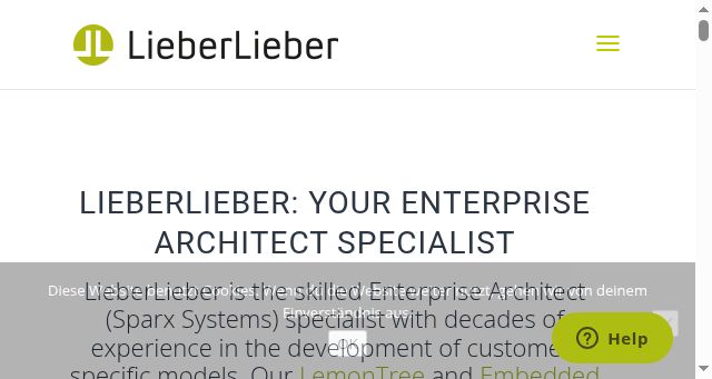 Screenshot of lieberlieber.com