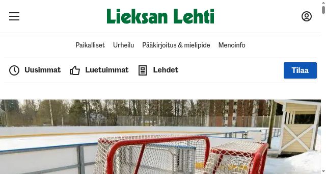 Screenshot of lieksanlehti.fi