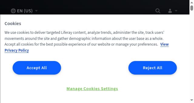 Screenshot of liferay.com