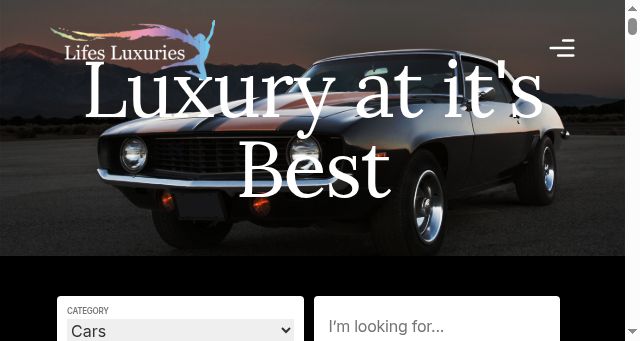 Screenshot of lifesluxuries.com