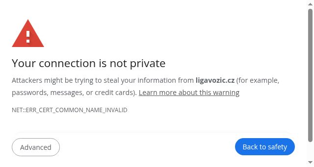 Screenshot of ligavozic.cz