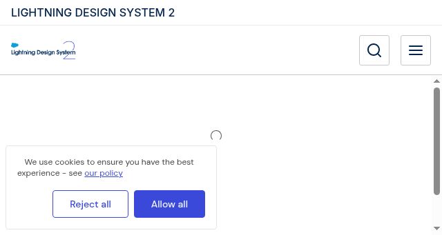 Screenshot of lightningdesignsystem.com