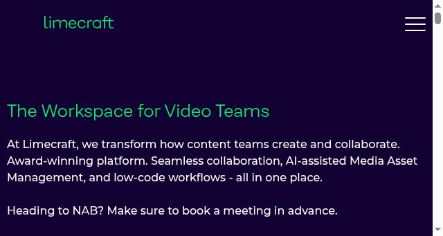 Screenshot of limecraft.com