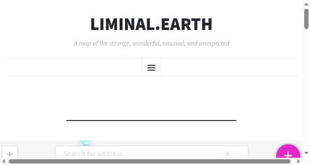 Screenshot of liminal.earth