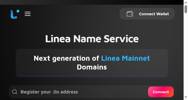 Screenshot of lin.domains