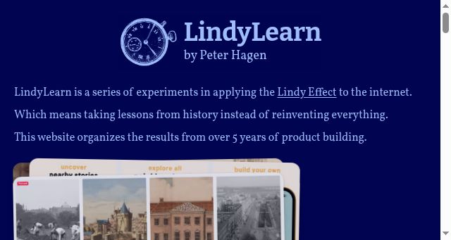 Screenshot of lindylearn.io