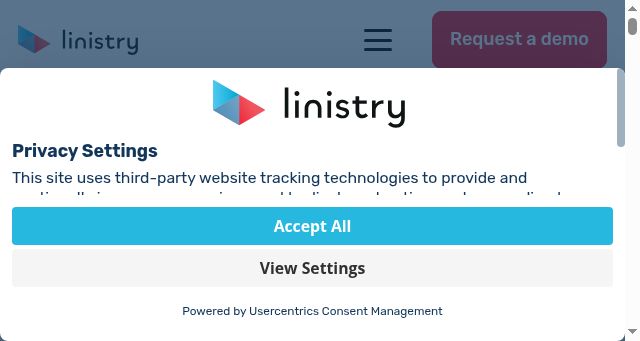 Screenshot of linistry.com